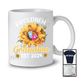 Proud New Grandma Est 2024, Amazing Mother's Day Pregnancy Sunflowers, Family Group T-Shirt