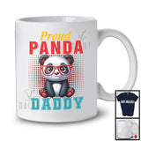 Proud Panda Daddy, Amazing Father's Day Wild Animal Glasses, Vintage Matching Family Group T-Shirt