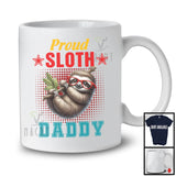 Proud Sloth Daddy, Amazing Father's Day Wild Animal Glasses, Vintage Matching Family Group T-Shirt