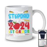 Proud Stepdad Of Two 2024 1st Grade Graduates, Lovely Father's Day Graduation Proud, Family T-Shirt