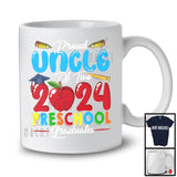 Proud Uncle Of Two 2024 Preschool Graduates, Lovely Father's Day Graduation Proud, Family T-Shirt