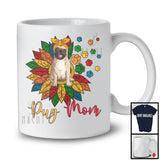 Pug Mom, Happy Mother's Day Colorful Sunflower Paws, Matching Family Group T-Shirt