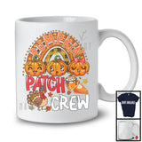 Pumpkin Patch Crew; Amazing Thanksgiving Turkey Pumpkin; Autumn Fall Leaf Plaid Rainbow T-Shirt