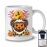 Pumpkin Sheep Face, Scary Halloween Costume Sheep Lover, Farm Animal Farmer Group T-Shirt