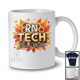 RN Tech Thankful; Wonderful Thanksgiving Sunflowers Fall Leaves; Family Nurse Group T-Shirt