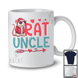Rat Uncle, Humorous Father's Day Red Hat Sunglasses Rat Animal Lover, Matching Family Group T-Shirt