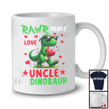 Rawr Means I Love My Uncle, Adorable Father's Day T-Rex Uncle, Dinosaur Lover Family Group T-Shirt