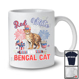 Red White And Bengal Cat, Lovely 4th Of July American Flag Kitten Lover, Patriotic Group T-Shirt