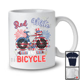 Red White And Bicycle, Amazing 4th Of July American Flag Bicycle Riding Lover, Patriotic Group T-Shirt