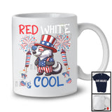 Red White And Cool, Wonderful 4th Of July Badger Sunglasses American, Patriotic Animal T-Shirt