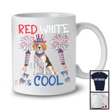 Red White And Cool, Wonderful 4th Of July Beagle American Flag Sunglasses, Patriotic Group T-Shirt