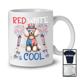 Red White And Cool, Wonderful 4th Of July Poodle American Flag Sunglasses, Patriotic Group T-Shirt