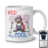 Red White And Cool, Wonderful 4th Of July Sea Lion Sunglasses American, Patriotic Animal T-Shirt
