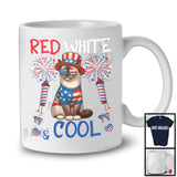 Red White And Cool, Wonderful 4th Of July Siamese Cat Sunglasses American, Patriotic Animal T-Shirt