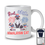 Red White And Himalayan Cat, Lovely 4th Of July American Flag Kitten Lover, Patriotic Group T-Shirt