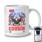 Red White Blue Cousins Crew 2024, Amazing 4th Of July Eagle American Flag, Family Group T-Shirt