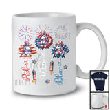 Red White Blue, Lovely 4th Of July Three Unicorn Sunglasses, American Flag Patriotic Group T-Shirt