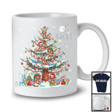 Reindeer Santa Elf Raccoon Christmas On Tree; Joyful Christmas Lights Gecko; Animal Lover T-Shirt