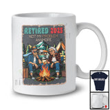 Retired 2025 Not Problem, Happy Retirement Husband Wife, Vintage Camping Summer Couple T-Shirt