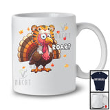 Roar; Wonderful Thanksgiving Fall Autumn Leaves Tiger Lover Turkey; Animal Family Group T-Shirt