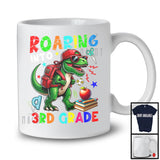 Roaring Into 3rd Grade, Humorous First Day Of School Dinosaur T-Rex Sunglasses, Student Teacher T-Shirt