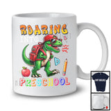 Roaring Into Preschool, Humorous Back To School T-Rex Dinosaur Lover, Matching Student Group T-Shirt