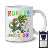 Roaring Into Preschool, Humorous First Day Of School T-Rex Dinosaur Lover, Students Group T-Shirt