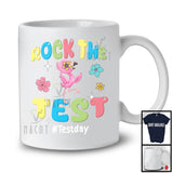 Rock The Test, Humorous Testing Day Test Day Flamingo, Matching Teacher Student Group T-Shirt