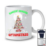 Rockin' Around The Optometree; Fantastic Christmas Tree Glasses; X-mas Moon Optometrist T-Shirt