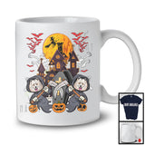 Samoyed Death, Horror Halloween Costume Two Dogs Owner, Moon Matching Family Group T-Shirt