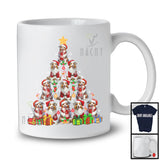 Santa Australian Shepherd Christmas Tree; Amazing X-mas Christmas Lights Animal; Family Group T-Shirt