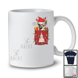 Santa Chihuahua In Christmas Plaid Pocket; Fantastic X-mas Lights Dog; Family Group T-Shirt