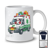 Santa Driving Ambulance, Awesome Christmas Santa Driver Team, Matching Family X-mas Group T-Shirt