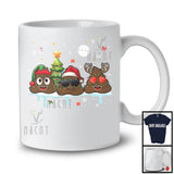 Santa Elf Reindeer Poops; Amazing Christmas Lights Poops; Matching Family X-mas Group T-Shirt