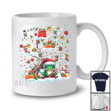 Santa Frog Christmas Tree Lights; Humorous X-mas Santa Frog Ornaments; Family Group T-Shirt