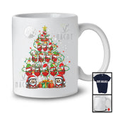 Santa Hedgehog And Beer Glasses Christmas Tree; Cheerful X-mas Drinking Drunker; Family T-Shirt