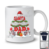 Santa Is Promoting Me To Dad; Humorous Christmas Santa Tree Snowman; Pregnancy Family T-Shirt