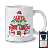 Santa Is Promoting Me To Mom Again; Humorous Christmas Santa Tree Snowman; Pregnancy Family T-Shirt