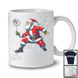 Santa Playing Badminton, Humorous Christmas Santa Sport Player Team, Family X-mas Group T-Shirt