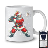 Santa Playing Baseball, Humorous Christmas Santa Sport Player Team, Family X-mas Group T-Shirt
