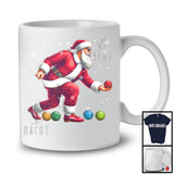 Santa Playing Bocce Ball, Humorous Christmas Santa Sport Player Team, Family X-mas Group T-Shirt