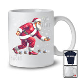 Santa Playing Petanque, Humorous Christmas Santa Sport Player Team, Family X-mas Group T-Shirt