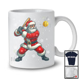 Santa Playing Softball, Humorous Christmas Santa Sport Player Team, Family X-mas Group T-Shirt