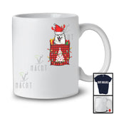 Santa Reindeer American Eskimo In Pocket Funny Christmas Lights Dog Lover T-Shirt