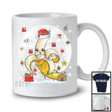 Santa Reindeer Banana With Moon, Wonderful Christmas Lights Fruits, X-mas Vegan Group T-Shirt
