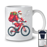 Santa Riding Bicycle, Awesome Christmas Santa Rider Biker Team, Family X-mas Group T-Shirt