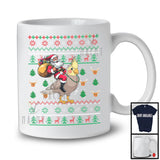 Santa Riding Cockatiel Bird; Amazing Christmas Sweater Bird Lover; X-mas Lights Animal T-Shirt