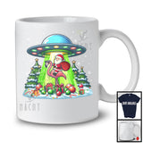 Santa Riding Flamingo UFO, Lovely Christmas Santa UFO Alien, X-mas Family Group T-Shirt