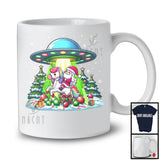 Santa Riding Unicorn UFO, Lovely Christmas Santa UFO Alien, X-mas Family Group T-Shirt