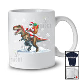 Santa Scuba Diver Riding T-Rex; Cheerful Christmas Snowing Proud Jobs; Scuba Diver Group T-Shirt